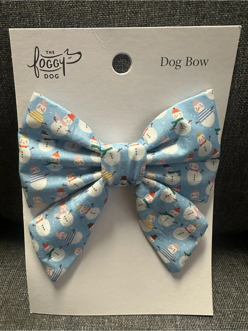 The Foggy Dog Lady Dog Bow - Snowman